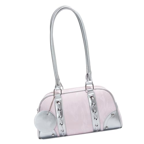 Retro Damen Business Schultertaschen Einfache Damen Pendler Taschen PU Leder Unterarm Geldbörse Große Kapazität Handtasche Elegant Kissen Design Geldbörse, a, One Size von KAHDGSS