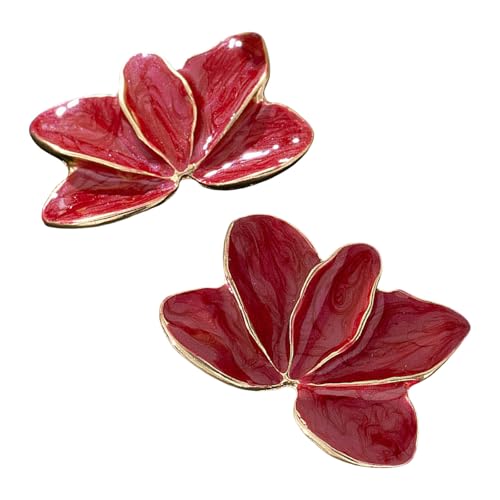 Retro Inspire Ahornblatt Und Blumenohrringe Mit Öl Tropf Tragbar Zur Verbesserung Modischer Outfits Blumenropfen Ohrringe von KAHDGSS