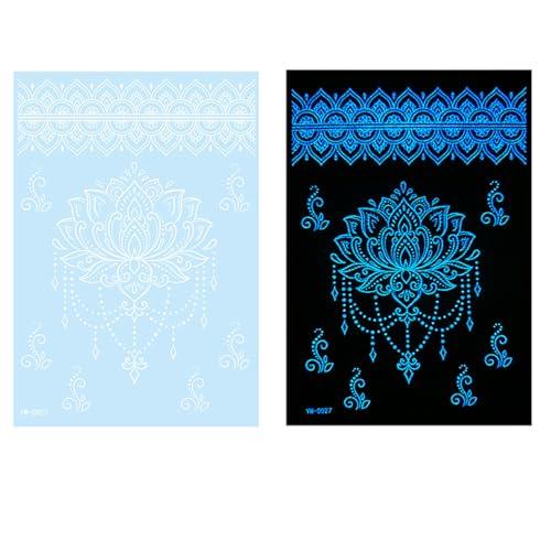 Schmetterling Temporäre Tätowierte Aufkleber Leuchtend Tätowiert Glow In Dark Weiß Tätowiert Aufkleber Geeignet Für Festivals Glow Temporäre Tätowierte Weiß Tätowierte Aufkleber Stern Tattooed von KAHDGSS