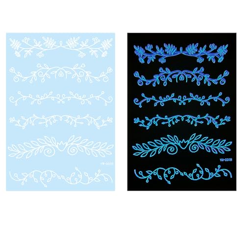 Schmetterling Temporäre Tätowierte Aufkleber Leuchtend Tätowiert Glow In Dark Weiß Tätowiert Aufkleber Geeignet Für Festivals Glow Temporäre Tätowierte Weiß Tätowierte Aufkleber Stern Tattooed von KAHDGSS