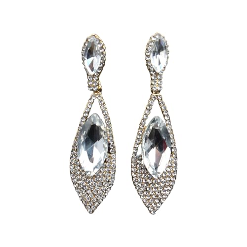 Stilvolle Drop Ohrringe Mit Kubischen Zirkonien Strasssteinen Tränenkristallohr Anhänger Schmuck Für Hochzeiten Und Partys Brautohrringe Set von KAHDGSS