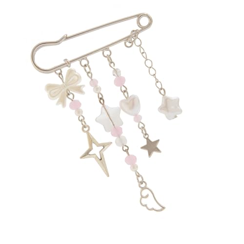 Stilvolle Sternform-Brosche aus Legierung, handgefertigt, Stern-Brosche für Frauen, mit einzigartigem Garten und eleganter Handwerkskunst, Statement für Frauen von KAHDGSS