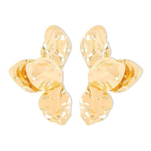 Stilvolle Zerknitterte Blumenohrringe Elegante Dangle Ohrringe Eisen Textur Ohrschmuck Geeignet Für Formelle Und Ungezwungene Veranstaltung Frauen Trendy Trendy von KAHDGSS