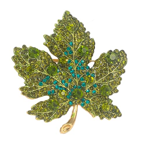 Stilvoller Kristall Maple Blatt Brosche Leaf Broschen Schmuck Charme Perfekter Ergänzung Zu Kleidung Und Schmuckkollektion Pullover Accessoire von KAHDGSS