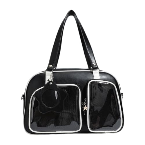 Stylish Crossbody Bag PU Umhängetaschen Große Kapazität Transparent Pin Display Unterarmtasche Für Den Täglichen Gebrauch PVC Display von KAHDGSS