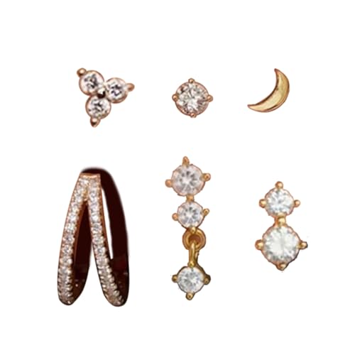 Stylish Gold Small Ohr Hoops Schmuck Zierliche Goldene Ohrringe Set Für Frauen Elegante Ohrringe Schmuck Clip Dekoration Piercing von KAHDGSS