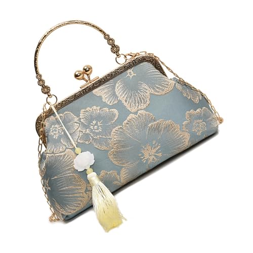 Traditionelle Chinesische Handtasche Fashion Umhängetasche Mit Entfernungsgurt Und Schloss Verschluss Polyester Crossbody Geldbörse Modische Ethnische Handtasche von KAHDGSS