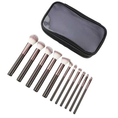 Tragbare 11 Teile Make Up Bürstenset Für Reisen Essentielle Kosmetische Pinsel Mit Aufbewahrungstasche Für Frauen Und Mädchen von KAHDGSS