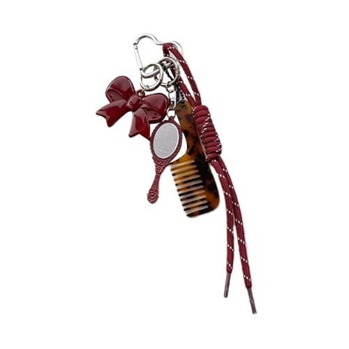 Tragbarer ästhetischer Kamm-Schlüsselanhänger, bunter Mode-Schlüsselanhänger, Schmuck, Anhänger zum Aufhängen für Reisen oder den täglichen Gebrauch von KAHDGSS