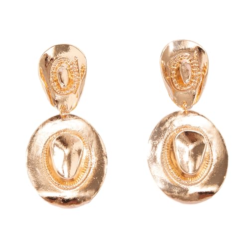 Trendy Metal Cap Charme Dangle Ohrringe Einzigartige Leichtmetallhut Anhänger Stilvolle Ohrohrschstene Für Tägliche Verschleißdaten Legierungshut von KAHDGSS