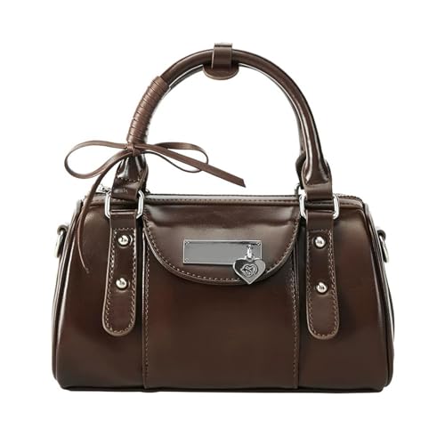 Umhängetasche im Retro-Motorrad-Stil, PU-Leder, mit verstellbarem Riemen, geräumiger Innenraum für den täglichen Gebrauch, lässiger Einkaufstasche, coffee, One Size Umhängetasche im Retro-Motorrad-Stil, PU-Leder, mit verstellbarem Riemen, geräumiger Innenraum für den täglichen Gebrauch, lässiger Einkaufstasche, coffee, One Size von KAHDGSS