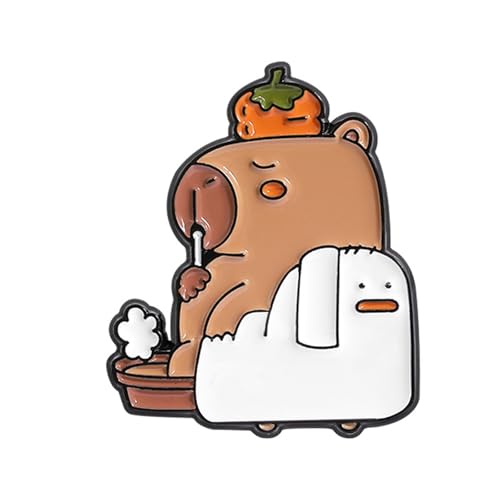Wasserdichte Tierstifte Einzigartige Capybaras Sammlerabzeichen Für Handwerksfunktion Unisex Mode Broosh Schmuck Capybaras Brosche Stifte von KAHDGSS