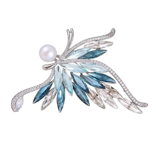 Zarte Kristall Schmetterling Brosche Legierung Textur Fashion Accessoires Perfekt Für Abendkleider Und Lässige Outfits Mode Frauenschmuck von KAHDGSS