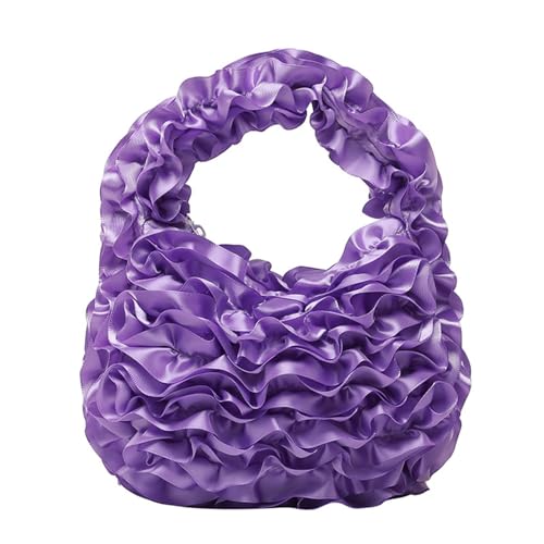 Zarte Tasche mit gerüschtem Griff oben, kompaktes Design, Handtasche, Abendanlässe, Alltag, unverzichtbar für Arbeit und Outdoor-Aktivitäten, Abendtasche, violett, One Size Zarte Tasche mit gerüschtem Griff oben, kompaktes Design, Handtasche, Abendanlässe, Alltag, unverzichtbar für Arbeit und Outdoor-Aktivitäten, Abendtasche, violett, One Size von KAHDGSS