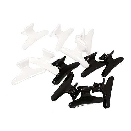 KAIAIWLUO Schmetterling Friseur Klemmen,12 Stück Schmetterling Haarklammern Abtrennklammern Barrettes Haarspangen Friseur Klemme Clip Für Frauen Friseure 8CM von KAIAIWLUO