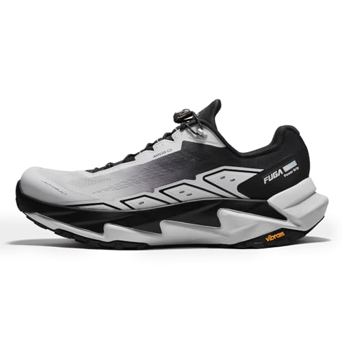 KAILAS Herren FUGA Yao 2 Trail Running Schuhe rutschfeste Atmungsaktive Leichte Jogging-Schuhe Walking Wandern Outdoor Sport Turnschuhe Hellgrau/Tintenschwarz EU 41 von KAILAS