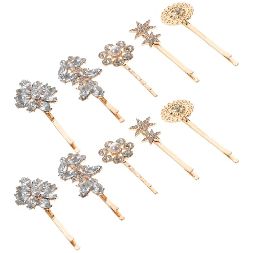 KAILIKETIY 10 Stück Teiliges Strass haarspangen Perlen Stabile Haarklammern für Frauen und Mädchen Geeignet für Dickes und Dünnes Haar Langlebiger Haarschmuck für Hochzeit und Alltag von KAILIKETIY