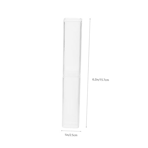 KAILIKETIY 10 Stück Teiliges Transparente Multifunktionale Kunststoff stifteboxen mit Praktischem Deckel Stapelbar und Sicher für Schüler und Geschenkverpackung Vielseitig als Federmäppchen von KAILIKETIY