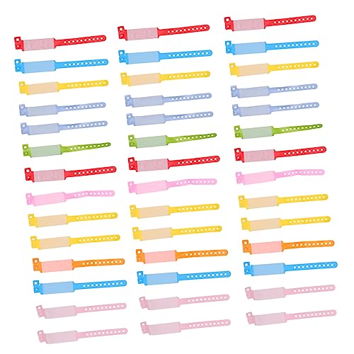 KAILIKETIY 100Stücke PVC Identifizierungsarmband Beschreibbares Wasserdichtes Kinderarmband und Wiederverwendbar für Schulausflüge Festivals und Orte von KAILIKETIY