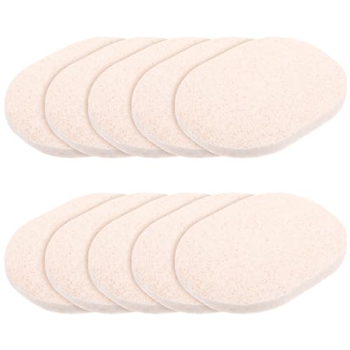 KAILIKETIY 10St Gesichtswäsche große Schwämme zum Reinigen Körper wischen Vakuum Schlag Reiniger make up remover pads abschminken pads hängender Gesichtsschwamm Reise-Peelingschwamm pva Beige von KAILIKETIY