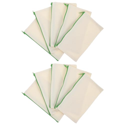 KAILIKETIY 10stücke Canvas Stiftetasche Tragbar Für Stifteaufbewahrung Waschbare Kosmetiktasche DIY-federmäppchen Mit Reißverschluss Für Organisation Und Aufbewahrung Von Schreibwaren von KAILIKETIY