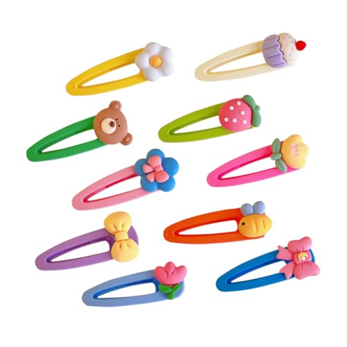KAILIKETIY 10stücke Cartoon Haarspangen Für Mädchen Bunte Haarklammern Niedliche Frucht-designs Zubehör Für Junge Mädchen Für Alltag Und Besondere Anlässe von KAILIKETIY