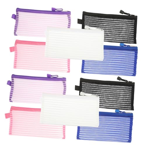 KAILIKETIY 10stücke Netzfedermappe Mit Kleiner Reißverschlusstasche Multifunktions-federmappe Großes Aufbewahrungsfedermappe Großes Federmappe Stifte-Organizer Einfacher Stifte-Organizer von KAILIKETIY