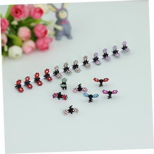 KAILIKETIY 120 Stück Mini Haarklammern für Mädchen Bunte Blumen haarspangen Kleine Krallenclips Robust und Einfach zu Befestigen Farbenfroher Haarschmuck für Farben Mix von KAILIKETIY