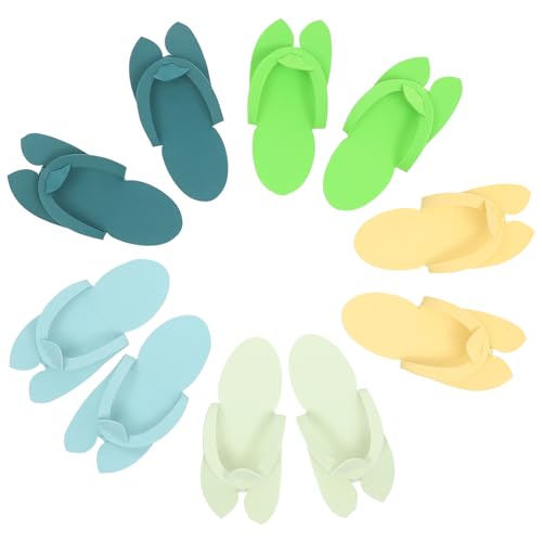 KAILIKETIY 12Paare Einweg Pediküreschuhe für Reisen Rutschfeste Slipper für Strandpartys Unisex Hausschuhe für Pediküre zu Hause Salon von KAILIKETIY