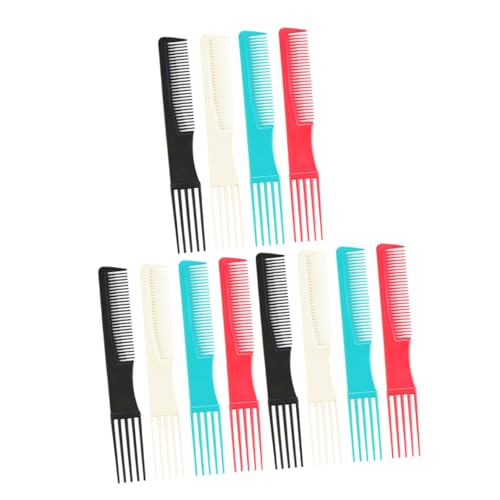 KAILIKETIY 12st Haarkamm Mit Fünf Zinken Haardurchziehwerkzeug Bausatz Abwehren Männer Haarkamm Clip Sehr Haarbürste Entwirren Greifer Heben Teaser Finger Pick-kamm Borste Plastik von KAILIKETIY
