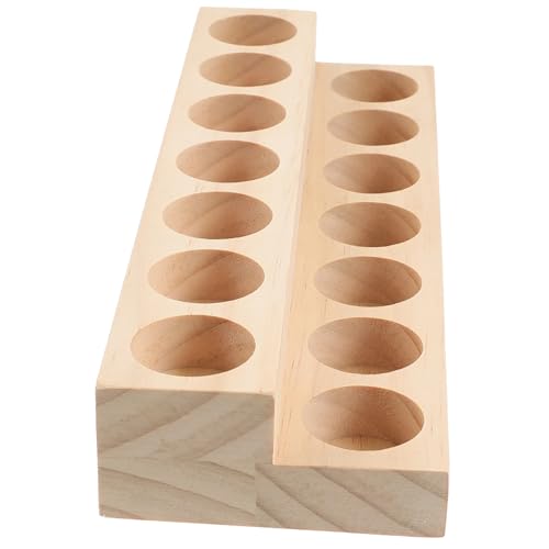 KAILIKETIY Ätherisches Öl Display Ständer Zweilagige Aufbewahrungsbox Für Ätherische Öle Organizer Für Flaschen Mit Ätherischen Ölen Halter Für Parfümflaschen Aus Holzbox von KAILIKETIY