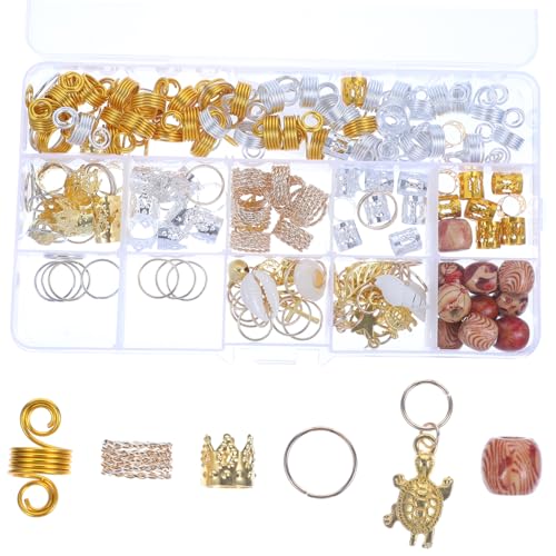 KAILIKETIY 158-teiliges Dreadlock-schmuckset Haarzöpfe Anhängerformen Für Frisuren Und Pferdeschwänze von KAILIKETIY