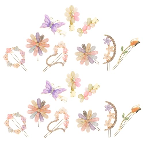 KAILIKETIY 18stücke Haarspange Mit Schmetterling Haarklammer Schmetterling Für Damen Haarstyling-tool Haarschmuck Mit Blume Clip Für Haarzubehör von KAILIKETIY