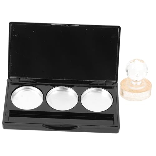KAILIKETIY Leere Lidschattenpalette 3 Fächer mit Spiegel Tragbare Make Up Palette für Lidschatten Rouge und Concealer Robuste Kosmetikbox für von KAILIKETIY