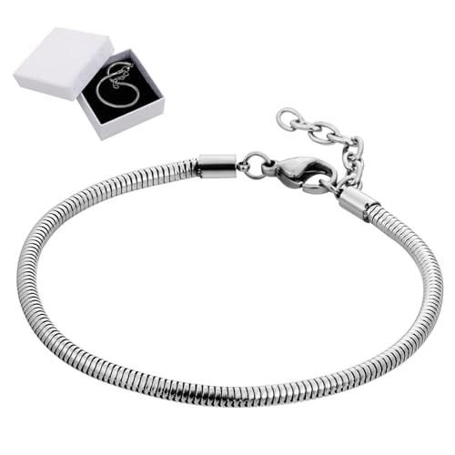 KAILIKETIY 1Satz Schlangenarmband Metall Einstellbare Kette für Männer und Frauen Charm Armband Geschenkbox für Valentinstag und Besondere Anlässe KAILIKETIY 1Satz Schlangenarmband Metall Einstellbare Kette für Männer und Frauen Charm Armband Geschenkbox für Valentinstag und Besondere Anlässe von KAILIKETIY