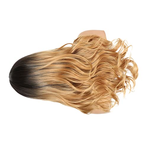 KAILIKETIY Modische Perücke Für Damen Realistische Kapuze Mit Lockigem Haar Exquisites Haarteil Netz-perückenabdeckung Für Komfort Haaraccessoire in Trendfarbe Schwarz Farbverlauf von KAILIKETIY