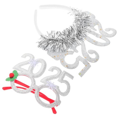 KAILIKETIY 1satz Neujahrs-stirnband Für Erwachsene Teiliges Haarband Und Brillen-topper Glitzerndes Accessoire Für Silvester Und Karnevalspartys Verstellbar Und Leicht Für Frauen Und von KAILIKETIY