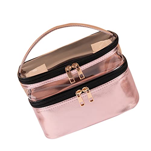 KAILIKETIY 1stück Reise Kosmetiktasche Aus Wasserdichtem Material Doppellagige Aufbewahrung Transparente Waschtasche Für Damen Für Toilettenartikel Und Make-up Bei Reisen Und Camping von KAILIKETIY