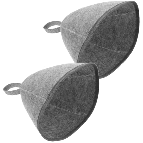 KAILIKETIY 2 Stck Teiliges Filz Saunahut für Damen und Herren Dicke Atmungsaktive Sauna Mütze aus Hochwertigem Filz Schützt Kopf vor Überhitzung Beim Bad Unisex Angenehm zu Tragen für Sauna von KAILIKETIY