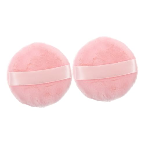 KAILIKETIY 2 Stck Waschbare Puderquaste aus Reiner Baumwolle Flauschiger Makeup schwamm für Foundation Creme Blush und Puder Wiederverwendbar Weich und Hautfreundlich für Damen und Mädchen von KAILIKETIY