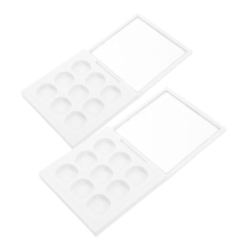 KAILIKETIY 2 Stück DIY Make Up Palette Fächer Klare Kunststoffbox für Lidschatten Puder Highlighter Konturieren Concealer Vielseitig Anwendbar Unterwegs von KAILIKETIY