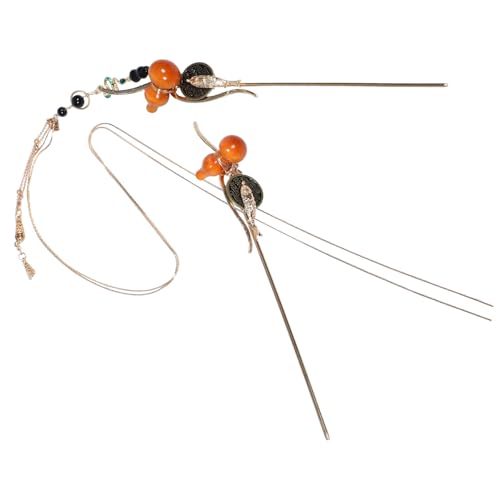 KAILIKETIY 2 Stück Gourd Shaped Haarnadeln mit Quaste Hochzeitsfrisur Zubehör für Braut und Formelle Anlässe Traditionelle Chinesische Haarspangen für Damen von KAILIKETIY