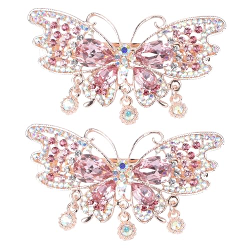 KAILIKETIY 2stücke Damen-haarspangen Automatische -haarspange Für Mittleres Dichtes Haar Haarschmuck Für Party Tanz Andere Anlässe von KAILIKETIY