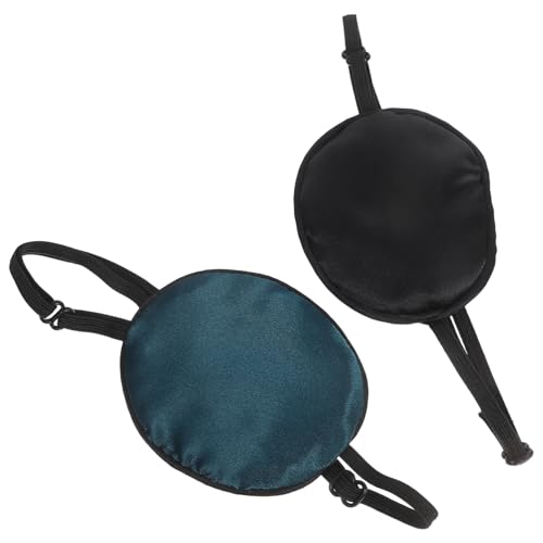 KAILIKETIY 2 Stück Lazy Eye Patch Herren Augenklappe Verstellbare Augenklappen Piraten Augenklappen Für Erwachsene Amblyopie Patch Weiche Augenklappe Einzelne Für Erwachsene von KAILIKETIY