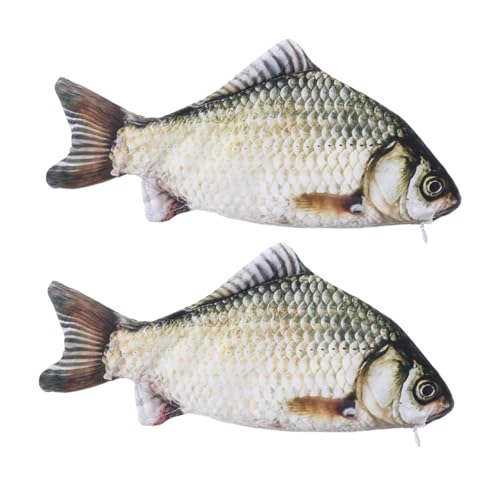 KAILIKETIY 2stücke Kreative Fisch-stifttasche Niedlicher Einzigartiger Fisch-förmiger Schreibwarenhalter Für Schule Büro Lustiges Multifunktionale Federmäppchen Und Kosmetiktasche Für von KAILIKETIY