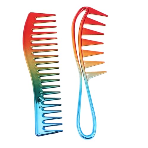 KAILIKETIY 2stücke Breiter Zahnkamm Für Männer Multifunktionaler Haarkamm Aus Kunststoff Für Styling Und Friseurarbeiten Für Ölfrisuren Und Massagen von KAILIKETIY
