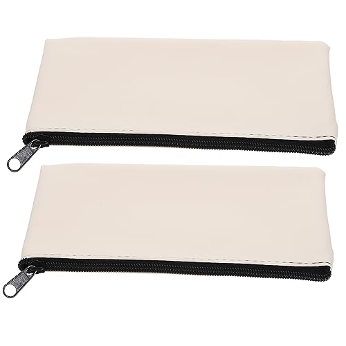 KAILIKETIY 2 Stück PU Leder Geldtasche Groß mit Reißverschluss Vielseitiger Geldhalter für Reisen Robust und Langlebig Geeignet für Geldscheine Dokumente Quittungen für Bankpersonal und von KAILIKETIY