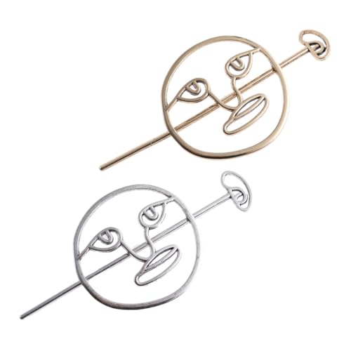 KAILIKETIY 2 Stück Retro Haar Clip Ethno Haarnadel für Dutt Frisuren Zinklegierung Hautfreundlich Vintage Haarschmuck für Damen von KAILIKETIY