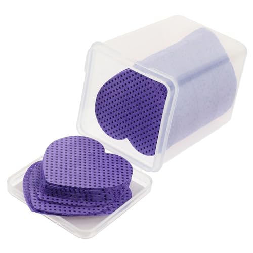 KAILIKETIY 200 Blätter Nagelentferner Baumwolle NEIN Abschminkpads Bindung nagellackentferner pads Nagellackentferner Herzform feuchttücher Lackentferner Tücher Schneckenlackentferner Violett von KAILIKETIY