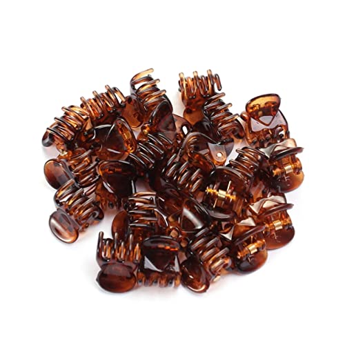 KAILIKETIY 24stücke Teiliges Mini Haarspangen Braun Kunststoff Haarklammern Für Und Mädchen Haaraccessoires Für Kreative Frisuren Sanfte Zahnstruktur Schützt Das Haar von KAILIKETIY